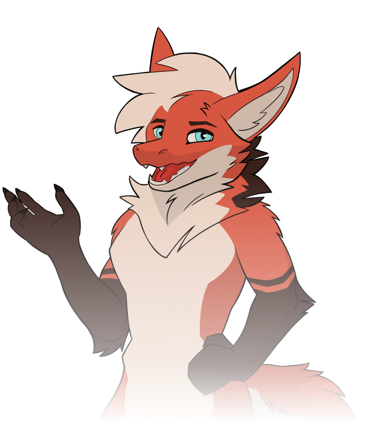 Venjiro fluffy dragon character talking pose variation, different gesture, bright blue eyes alert