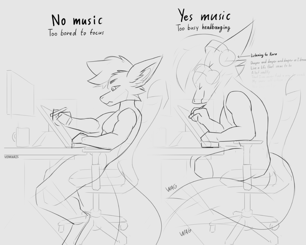 music vs no music