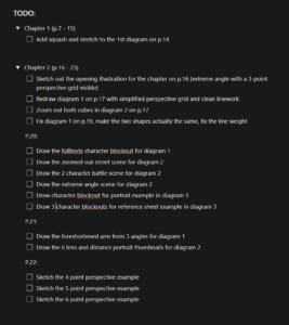 todo list after